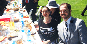 Yael Cass and Rabbi Alan Meltzer