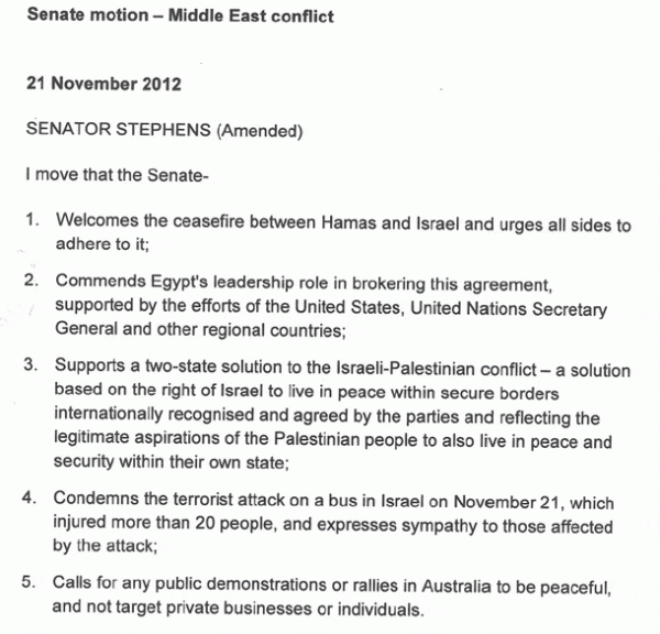 Senate Motion Passed Unanimously J Wire
