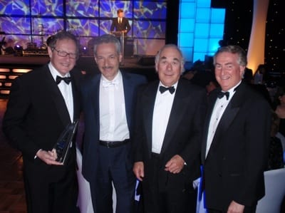 The exec and the award l-r David Freeman AM, Tom Mautner, Max Kahn, Gary Imberg