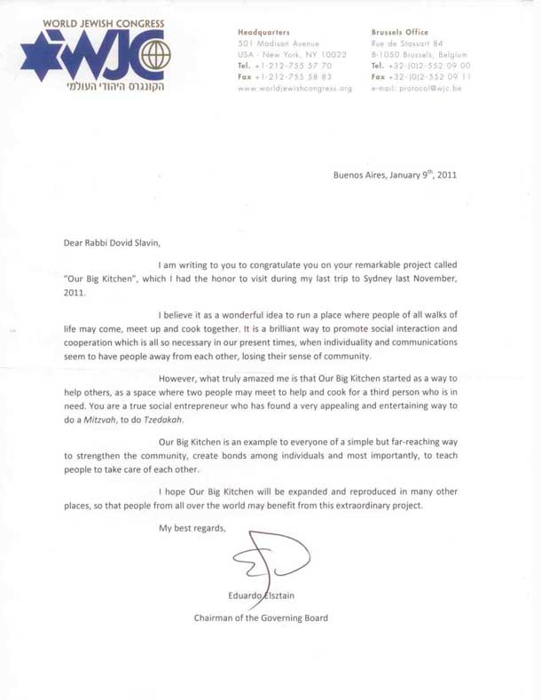 World-Jewish-Congress-Letter