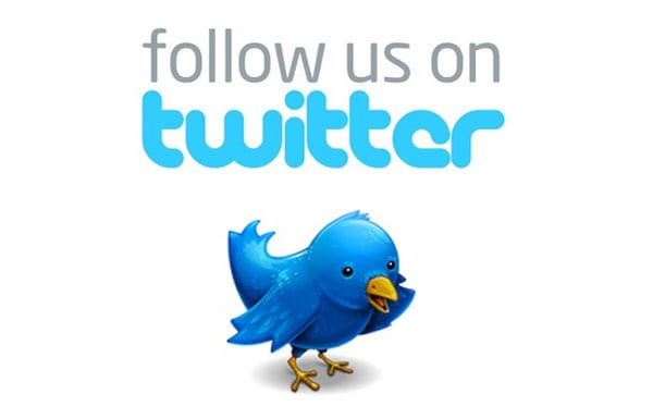 follow us on twitter