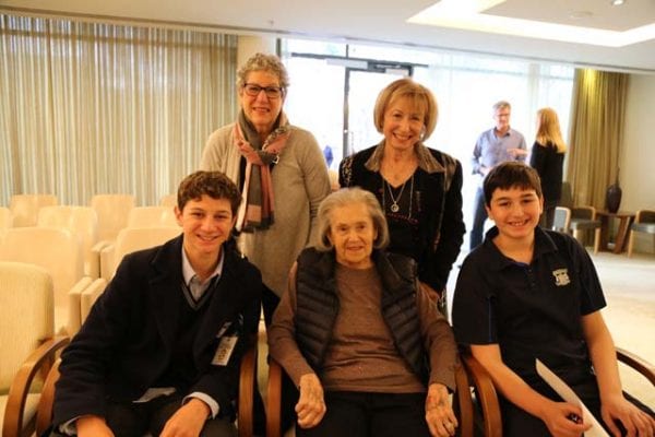 Back Susan Charron Vicki Abeshouse Front Noah Abeshouse Roz Cohen Jonah Abeshouse