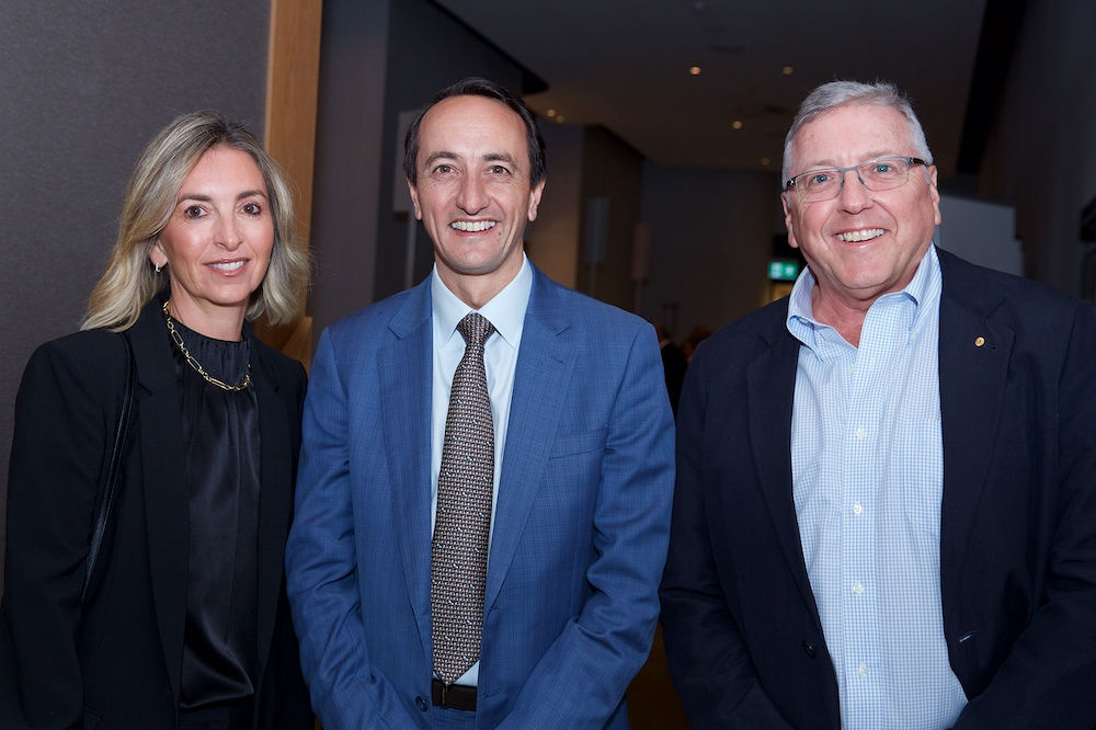 Lauren Fink, Dave Sharma MP, Bruce Fink OAM