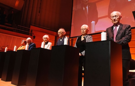 Survivors Dr Dasia Black, Jack Meister OAM, Ana and Gaby Deleon, Lucy Chladek, Paul Drexler