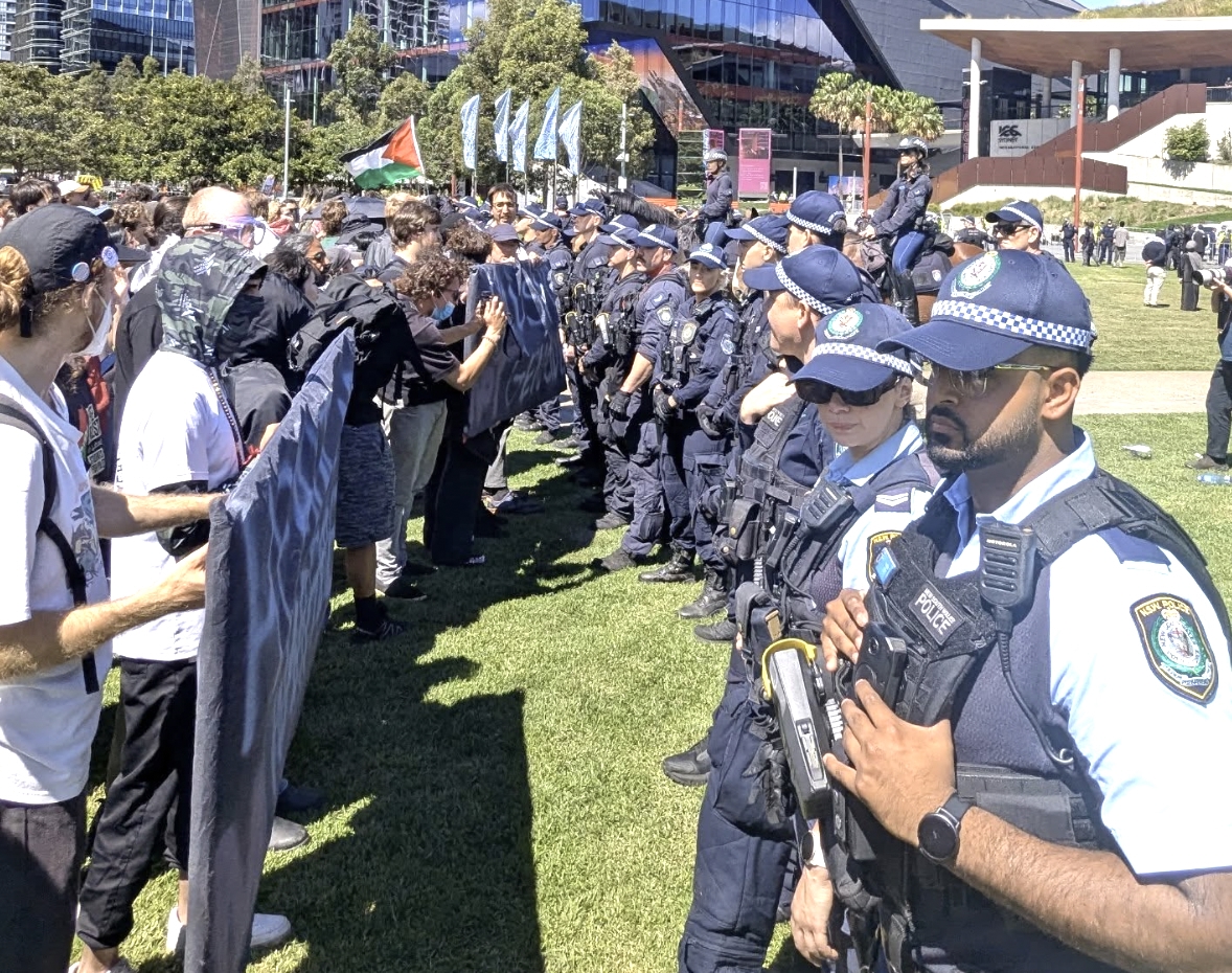 Anti-Israel protesters at Darling Harbour