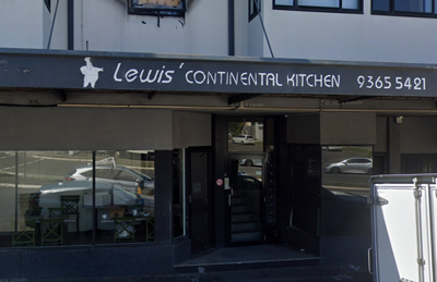 Lewis after the arson attack