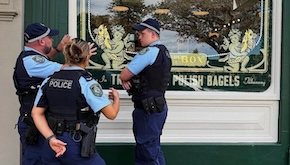 Sydney bagel shop targeted with Nazi symbol weeks before opening