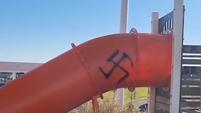 Mother shocked by racist and antisemitic graffiti at local playground