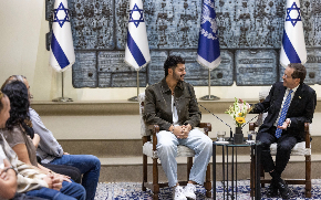 Herzog hosts Israel’s Eurovision runner-up Noam Bettan in Jerusalem