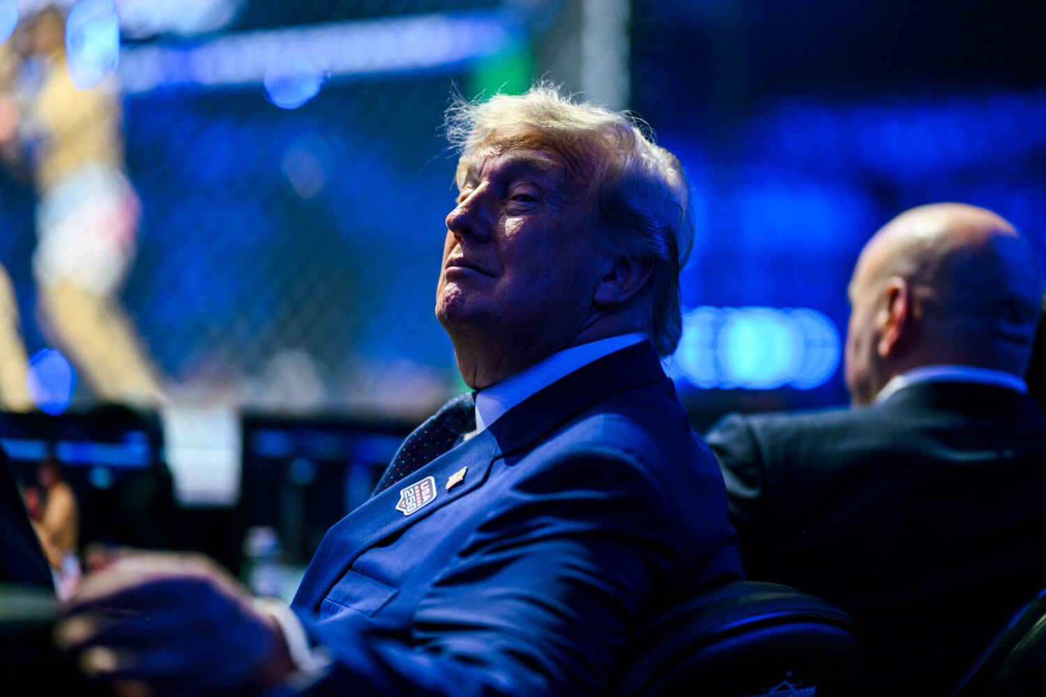 U.S. President Donald Trump attends UFC Freedom 250, the mixed martial arts event produced by the Ultimate Fighting Championship on the South Lawn of the White House, June 14, 2026.