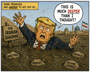 Trump knee deep in Iranian quagmire