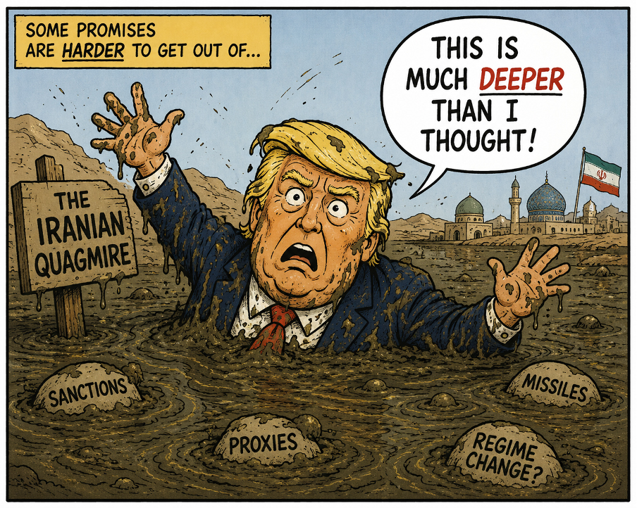 Trump knee deep in Iranian quagmire