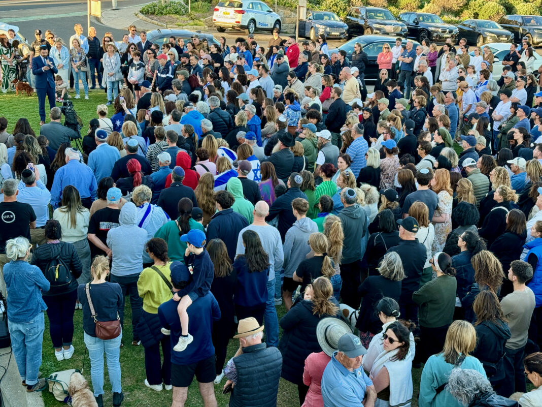 Jewish gathering at Bondi Beach