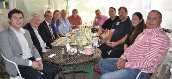 Australian Ambassador to Israel Dave Sharma and Ethy Levy at the meeting