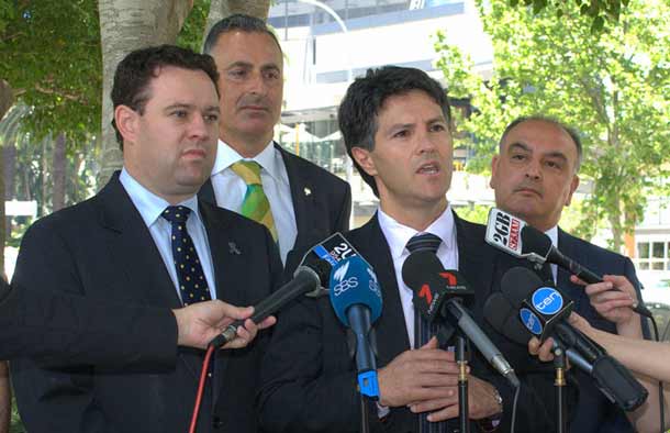 Stuart Ayres and Victor Dominello