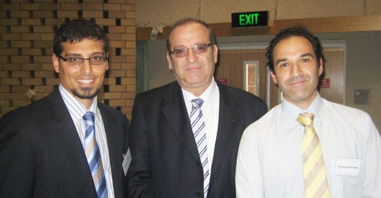 Capital Jewish Forum - November event 015 Manny Waks, Izzat Abdulhadi, Danny Burrows