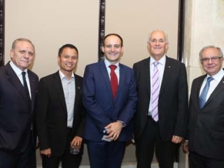 Cav Felice Montrone OAM, Thang Ha, Peter Doukas, Peter Wertheim AM and Dr Stepan Kerkyasharian AO