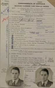 Charles Zentai landing card