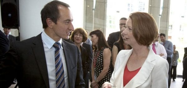 Dave Sharma with Prime Minister Julia Gillard