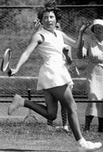 Eva Duldig in her tennis days. She played Billie Jean King and Margaret Court