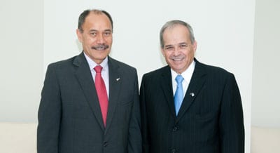 Covernor-General Sir Jerry Mateparae and AMbassador Yosef Livne