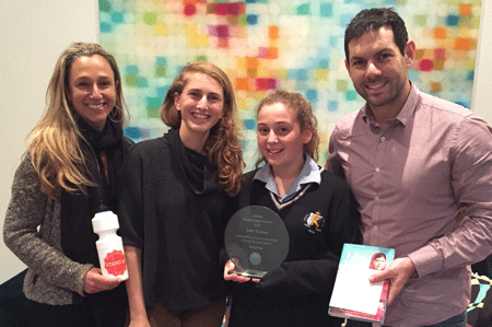 Lillian Kline, Arielle Rutman, Abby Slonim and Gary Samowitz