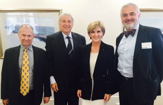 Ted Lapkin, Dr Danny Lamm, Foreign Minister Julie Bishop and Sam Tatarka