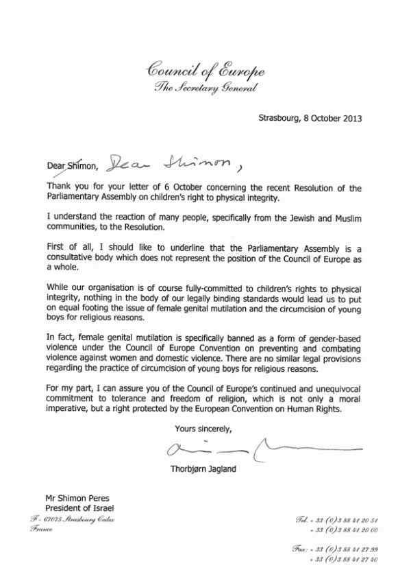 Letter-from-Mr.-Thorbjorn-Jagland-to-President-Peres