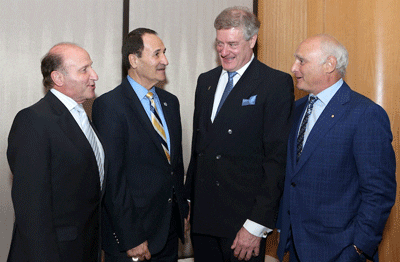 Tom Goldman, Tal Brody. Leo Dan Bensky and Barry Smorgon Photo: Giselle Haber