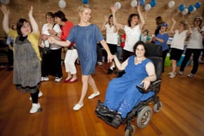 Participants enjoyed the Israeli Dancing