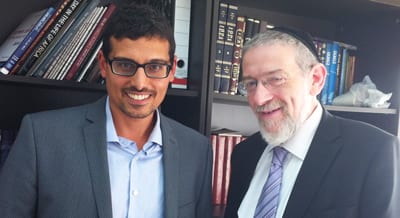 Manny Wachs and Rabbi Abraham Melchior