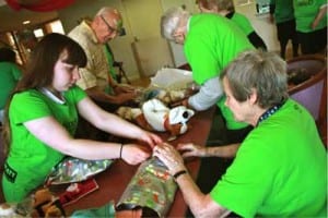 The young lend a hand too