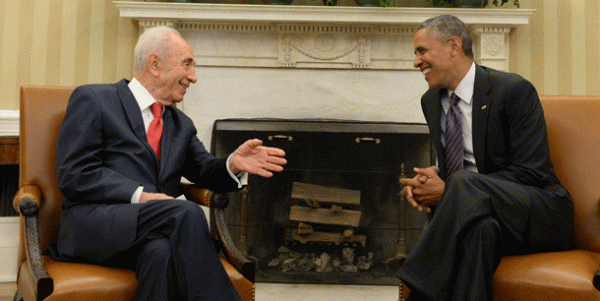 President Shimon Peres and President Barak Obama Photo: Kobi Gidon/GPO