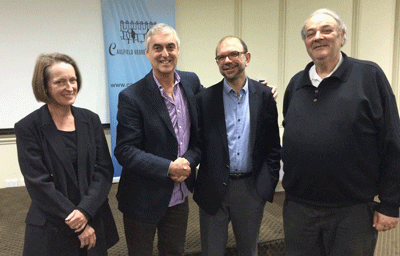 Sally Draper, Rodney Horin, Rabbi Ralph Genende and Robert Weil