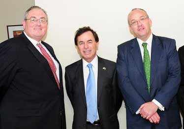 Walt Secord, Alan Shatter and Luke Foley Photo: Henry Benjamin