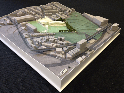 Model of proposed club andgrounds