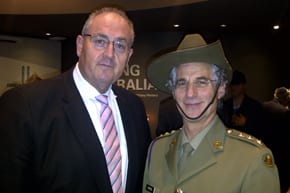 Walt Secord and army Chaplain Rabbi Jeffrey Kamins