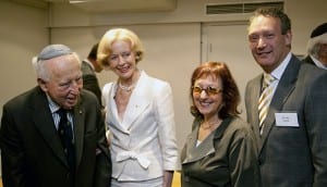 Zelman_Quentin_Helen_John Sir Zelman, G-G Quentin Bryce, Helen Light and John Searle