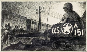 Hungarian artist Ervin Abadi was on the train and drew this image 