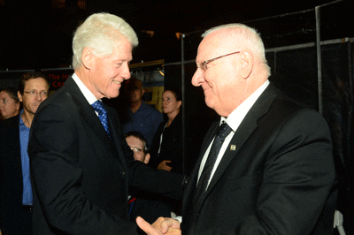 President Bill Clinton and President Reuven Rivlin