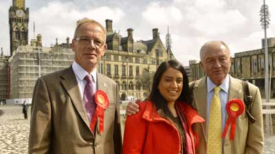 Naz Shah [centre], who was suspended from the United Kingdom's Labour Party over a Facebook post in which she suggested the "relocation" of Israel. 