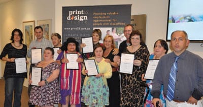 Proud certificate bearers