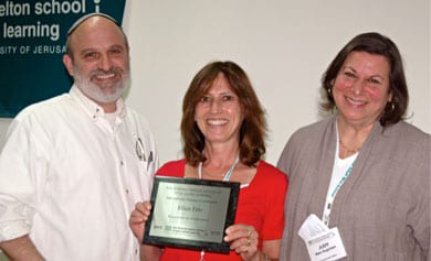 Rabbi Morey Schwartz, Jillian Fine and Melton CEO Judy Mars Kupchan