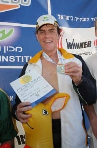 jeff sher Jeff Sher with Maccabiah medals p. Peter Haskin