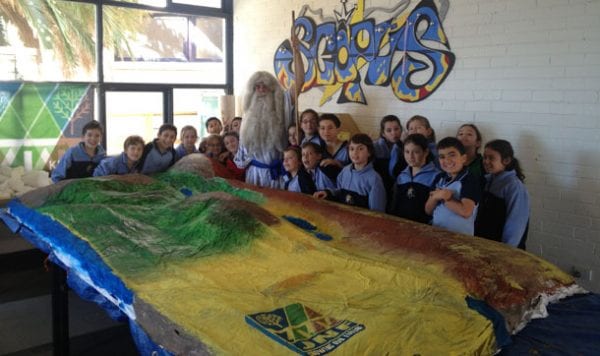 Erez Feinberg takes students on a tour of Israel