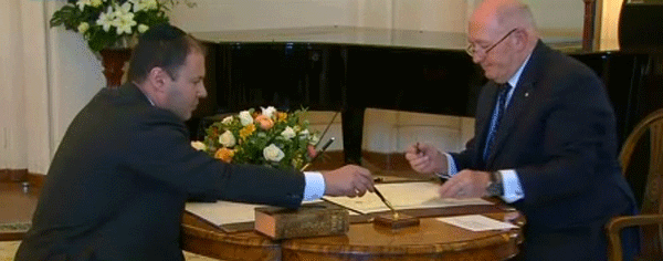 Josh Frydenberg, Governor-General Sir Peter Cosgrove...and a special chumash