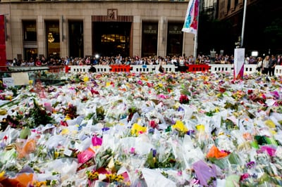 Scene of the Sydney's Martin Place siege Photo: Henry Benjamin
