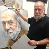 Robert Kremnizer at work in his studio