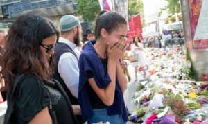 A grief-stricken Rada Johnson, Tori's sister Photo: Henry Benjamin/J-Wire