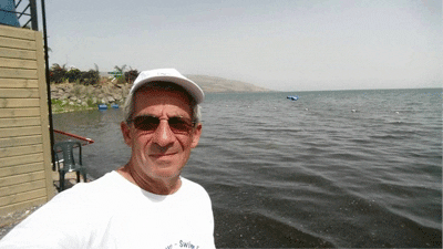 Ygal Sela by the banks of the Kinneret